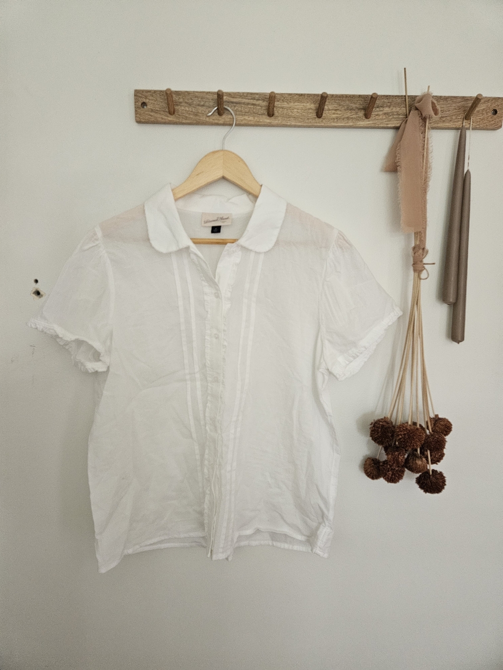 Classic White Button-Front Women's Top